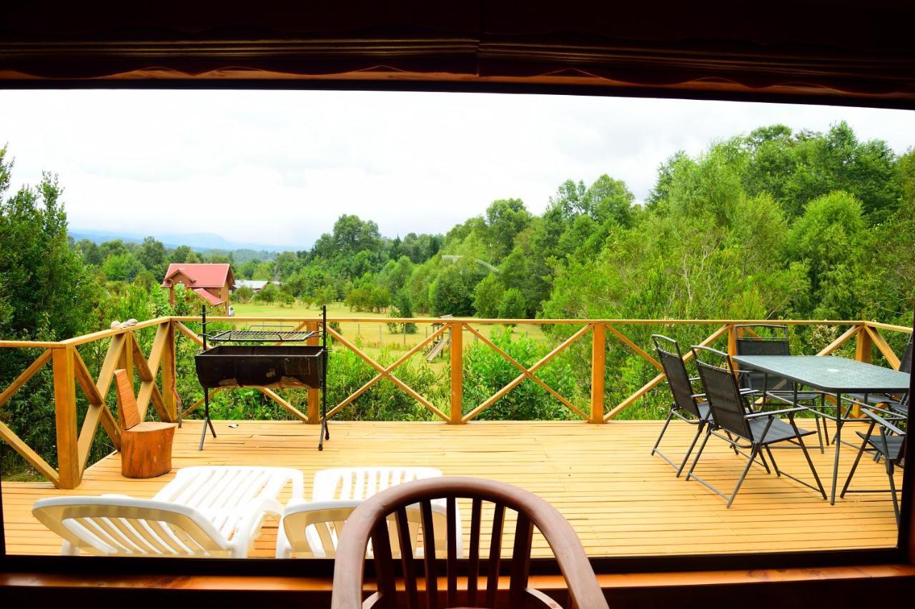 Вилла Cabana Caburgua Hermosa Vista Al Volcan, Senderos Del Bosque Пукон Экстерьер фото